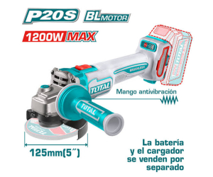 TALADRO ATORNILLADOR PERCUTOR 66NM + AMOLADORA 4.5″ 1200W 20V BRUSHLESS