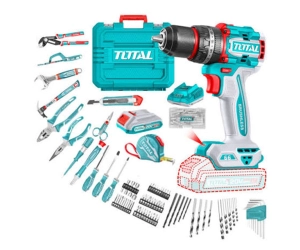 TALADRO PERCUTOR 66NM 20V + 166 HERRAMIENTAS TOTAL THKTHP41667