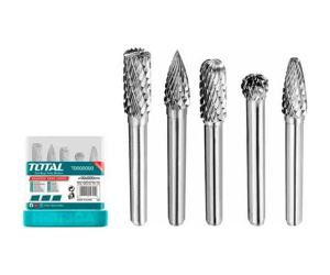 JUEGO DE FRESAS ROTATIVAS 5PZAS TOTAL DE 6MM LIMAS BROCAS - TAKC0651