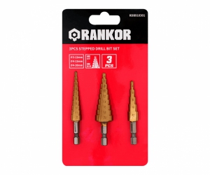 JUEGO DE BROCAS ESCALONADAS 3 PZS (12MM) / (4-12MM) / (4-20MM) (RDB910301)