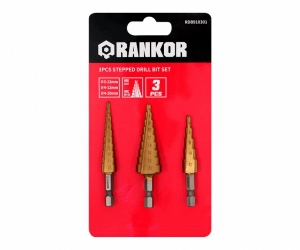 JUEGO DE BROCAS ESCALONADAS 3 PZS (12MM) / (4-12MM) / (4-20MM) (RDB910301)